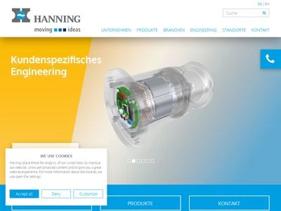 Website von Hanning Elektro-Werke GmbH & Co. KG