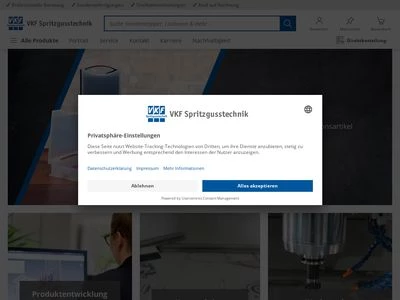 Website von VKF Spritzgusstechnik GmbH