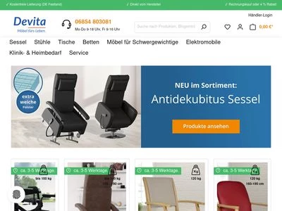 Website von Devita GmbH