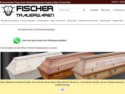 Website von Timo Fischer Trauerwaren