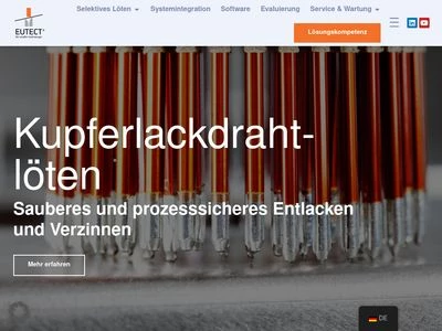 Website von EUTECT GmbH