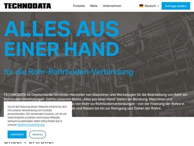 Website von TECHNODATA GmbH