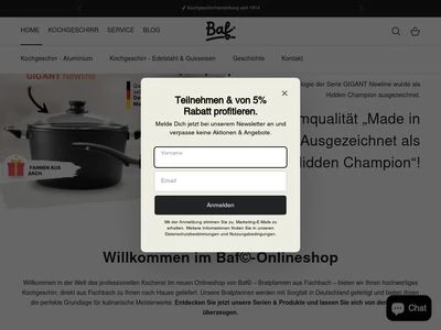 Website von BAF – Industrie- und Oberflächentechnik GmbH