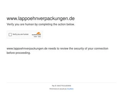 Website von Lappöhn  Umweltfreundliche Verpackungen GmbH