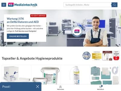 Website von KS Medizintechnik Handels GmbH