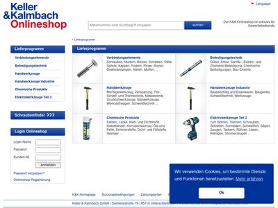 Website von Keller & Kalmbach GmbH