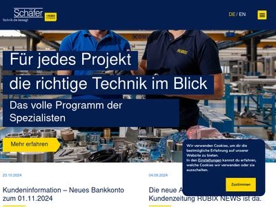 Website von Schäfer Technik GmbH