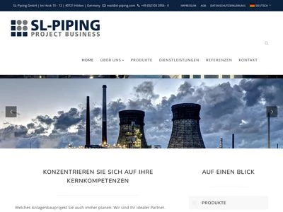 Website von sl-piping GmbH