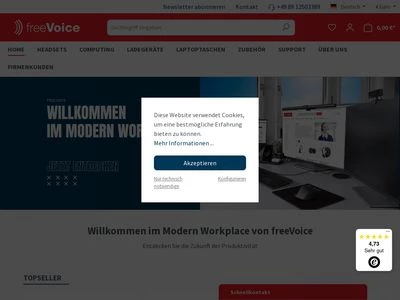 Website von freeVoice Deutschland GmbH