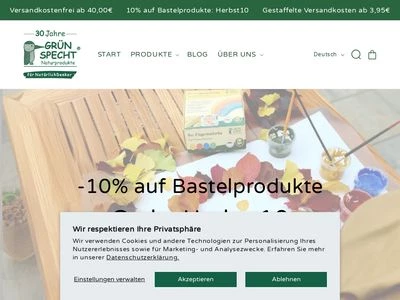 Website von GRÜNSPECHT Naturprodukte GmbH ®