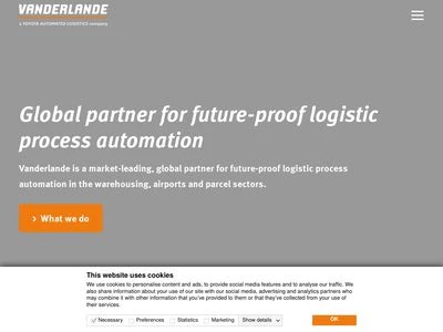 Website von Vanderlande Industries GmbH