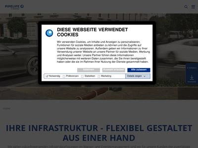 Website von Pipelife Deutschland GmbH & Co. KG