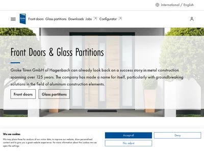 Website von Groke Türen GmbH