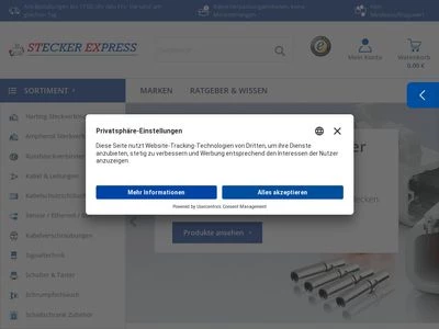 Website von Stecker Express GmbH