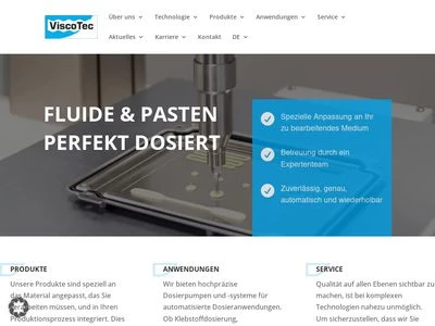 Website von ViscoTec Pumpen- u. Dosiertechnik GmbH