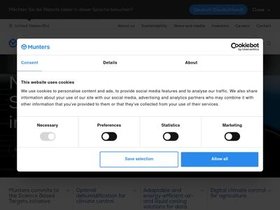 Website von Munters GmbH