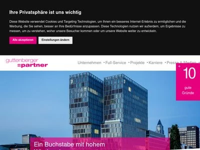 Website von Guttenberger & Partner GmbH