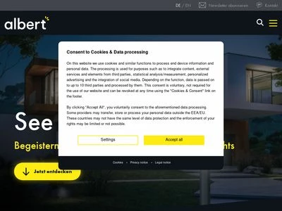 Website von Gebr. Albert GmbH & Co. KG