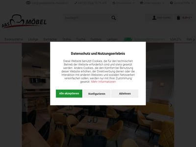 Website von A&S Gastromöbel GmbH