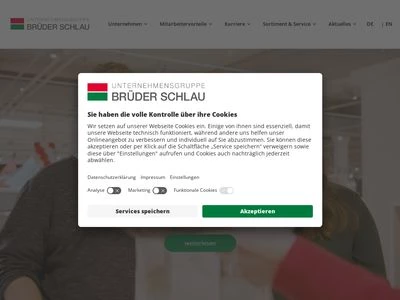 Website von Brüder Schlau GmbH & Co. KG