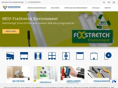 Website von Hoogstraten Verpakkingsmaterialen