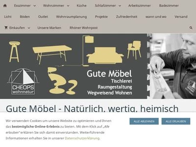 Website von Cheops - Holzwerkstatt GmbH