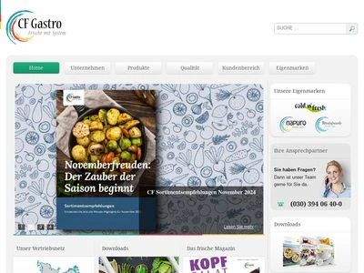 Website von CF Gastro Service GmbH & Co. KG