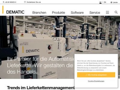 Website von Dematic GmbH