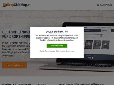 Website von DropShipping.de - WTM GmbH