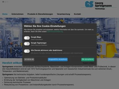 Website von Georg Springmann Technology GmbH