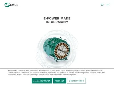 Website von Elektromotorenwerk Grünhain GmbH