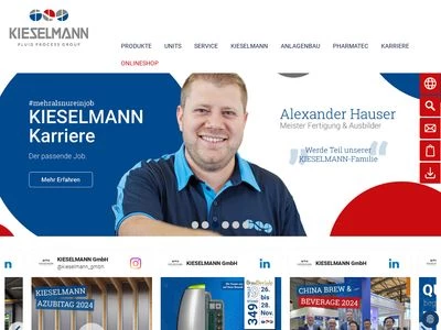 Website von KIESELMANN GmbH