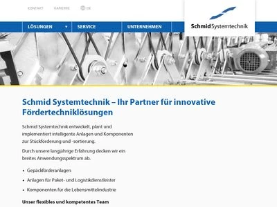 Website von Schmid Systemtechnik GmbH