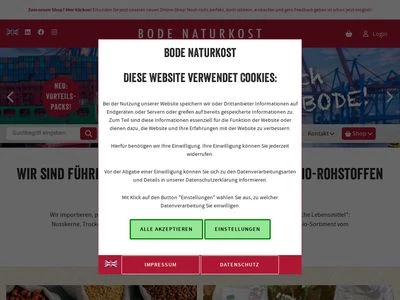 Website von Horst Bode Import-Export GmbH