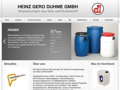 Website von Heinz Gero Duhme GmbH