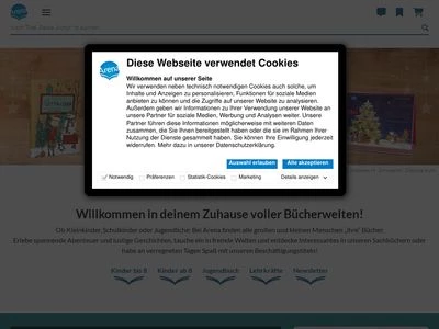 Website von Arena Verlag GmbH