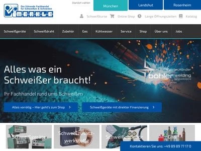 Website von Wilhelm Merkle Schweißtechnik GmbH