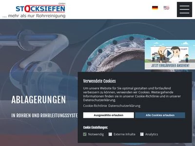 Website von Stocksiefen GmbH