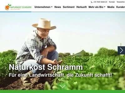 Website von Naturkost Schramm Import/Export GmbH