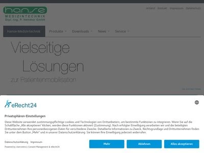 Website von Hanse-Medizintechnik Dipl.-Ing. P. Hettmer GmbH