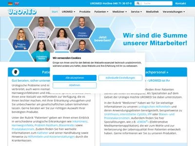 Website von UROMED Kurt Drews KG