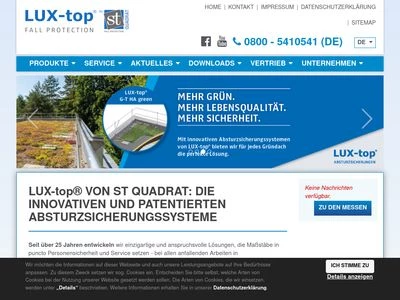 Website von ST Quadrat Fall Protection S.A.