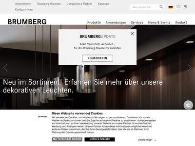 Website von BRUMBERG Leuchten GmbH & Co. KG