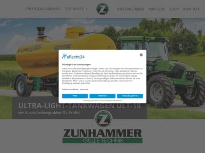 Website von Zunhammer GmbH