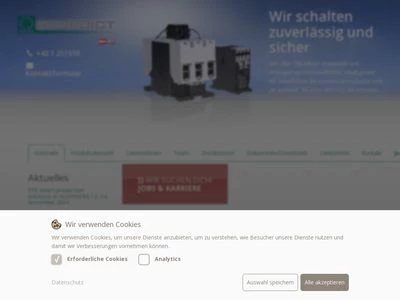 Website von Benedict GmbH