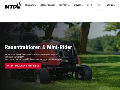 Website von MTD Products AG