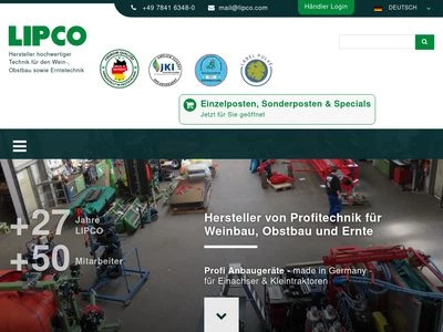 Website von LIPCO GmbH