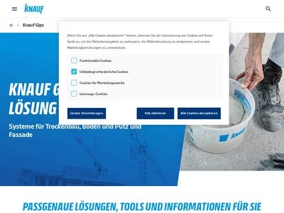 Website von Knauf Gips KG