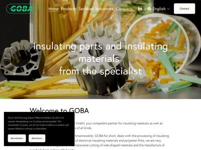 Website von GOBA Gotthardt Isolierteile GmbH