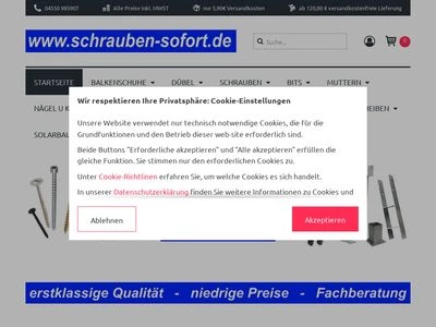 Website von schrauben-sofort.de